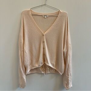 Splendid Beige Button-Up Sweater